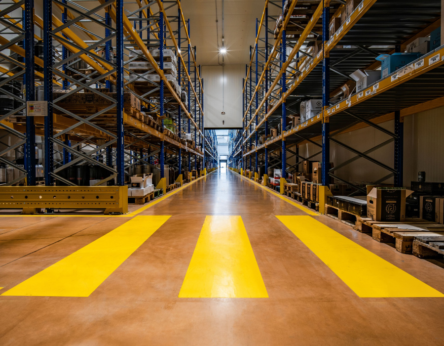 Industrieboden mit Quarzstaub für Logistik- und Lagerhäuser - Ferrowine Castelfranco V.to