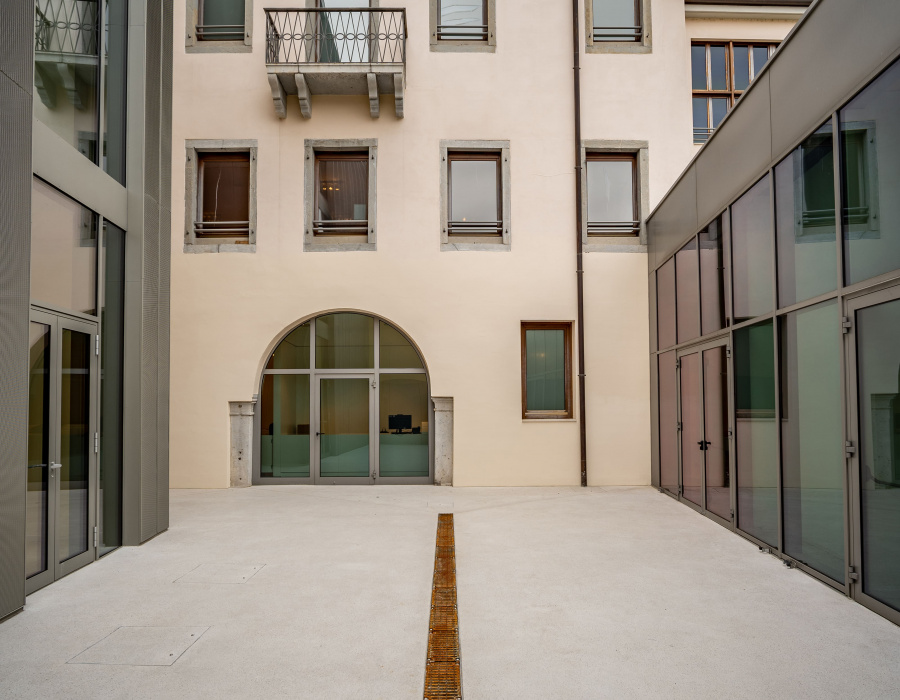 ItalianTerrazzo ghiaino lavato levigato. Museo Casa Cavazzini Udine. Progetto Arch. Gherardi 03