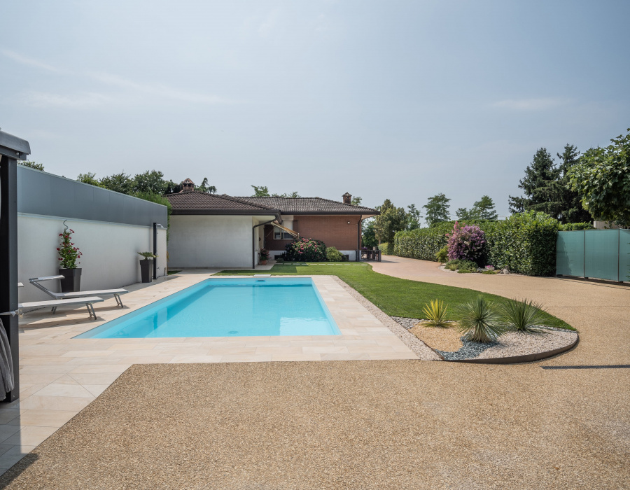 ItalianTerrazzo®, Waschbeton Paglia Farbe. Private Villa, Loria (Italien). 04