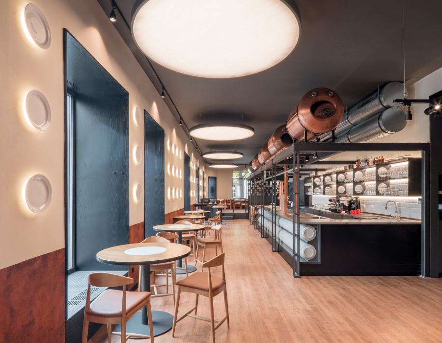 Oxydecor®, Corten effect vertical coating. U Tellerù restaurant, Prague. Project: 20-20 Architekti. 06